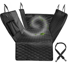 Load image into Gallery viewer, Protector para asiento de coche para perros ver malla impermeable Pet Carrier trasera de coche alfombrilla para asiento trasero hamaca colchón Protector con cremallera y bolsillos
